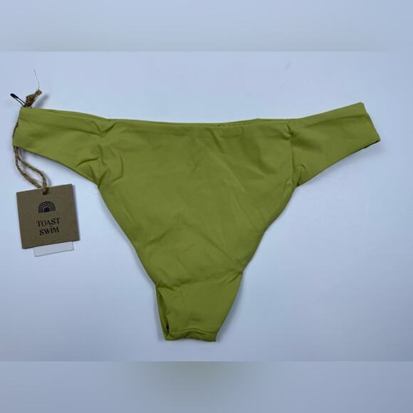 NWT Free People x Toast Signature Low Rise Hipster Bikini Bottom Leek Green XS - Picture 4 of 7